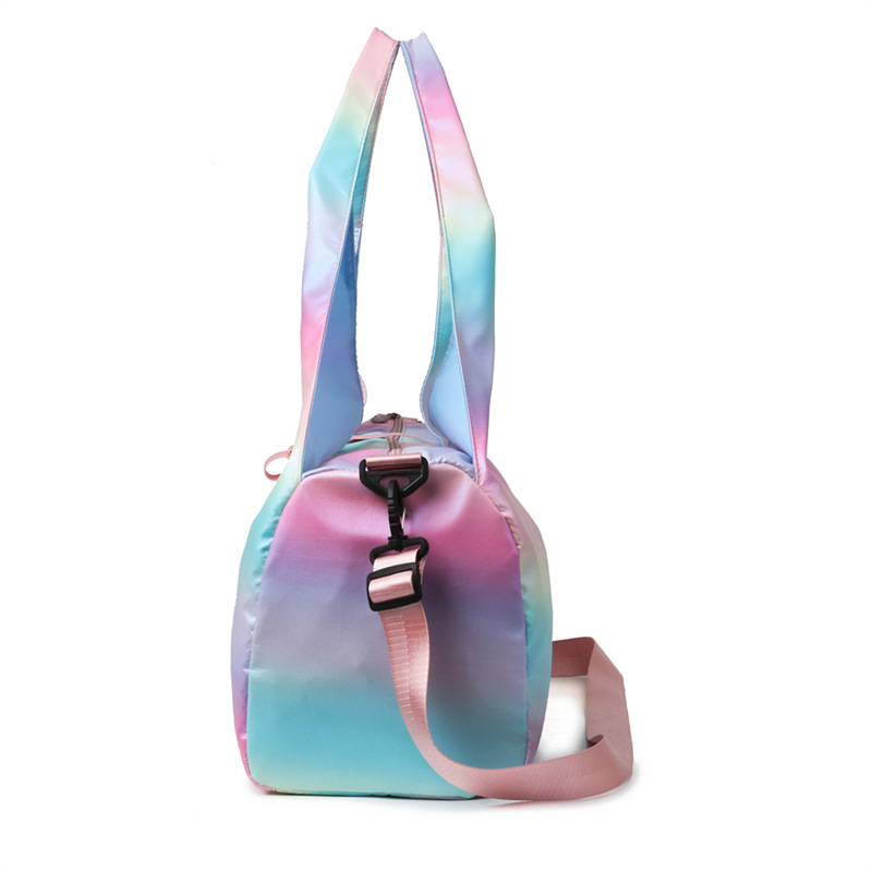 Venta caliente de comercio exterior, bolsa de viaje colorida de moda, bolsa de almacenamiento de equipaje de viaje al aire libre multifuncional, bolsa de yoga de fitness deportivo