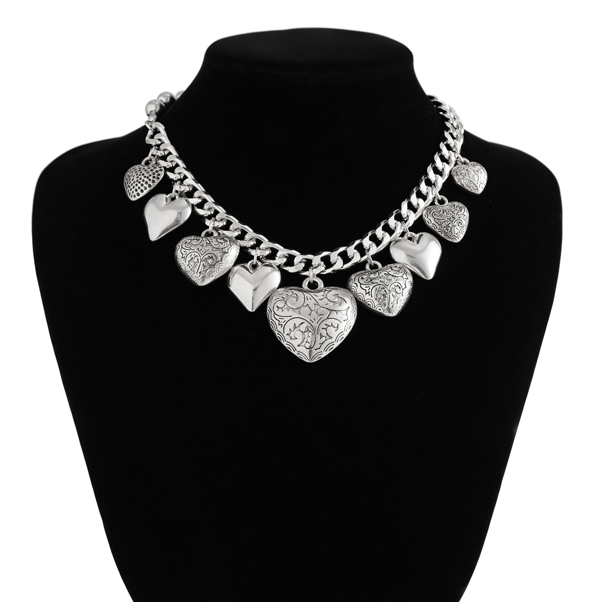 Rétro Style Classique Métal Forme De Cœur Femmes Ensemble De Bijoux display picture 11