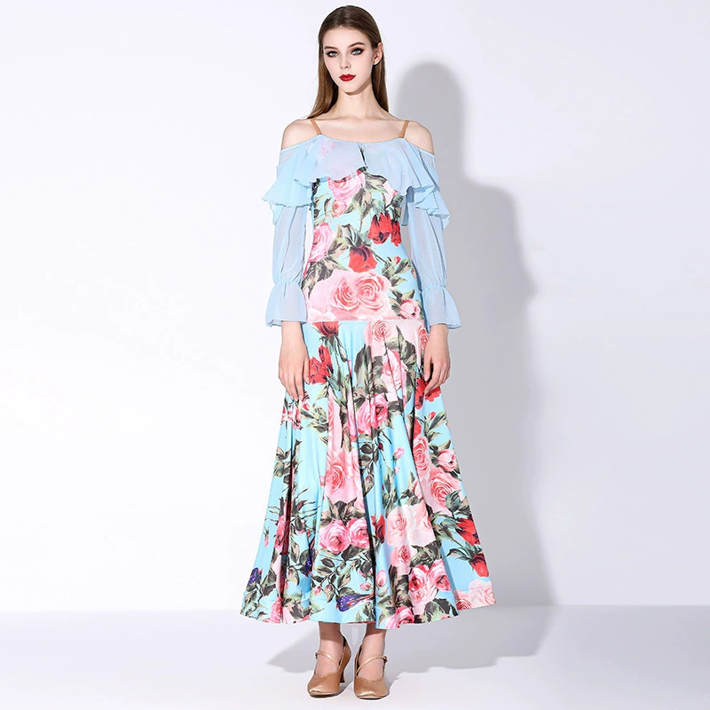 Мэй Ю Пейсли праздничный стиль фея красивая мечта современное танцевальное платье для практики MY883 национальный стандарт танцевальный костюм