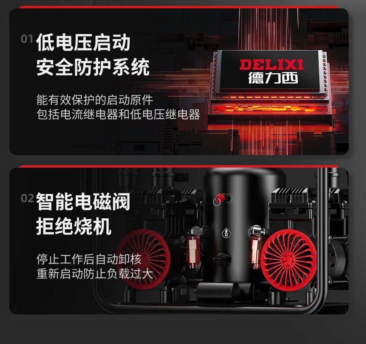 Delixi Real Stone Paint Air Compressor Oil-Free 220V High-Pressure Water-In-Sand Latex Paint Exterior Wall Spraying Air Pump