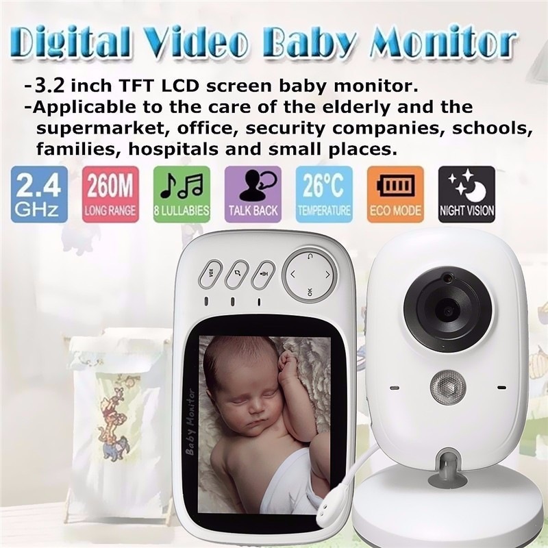 Wireless Video Baby Monitor, Baby Monitor, Children's Room Caregiver, High-Definition Children's Video Recorder