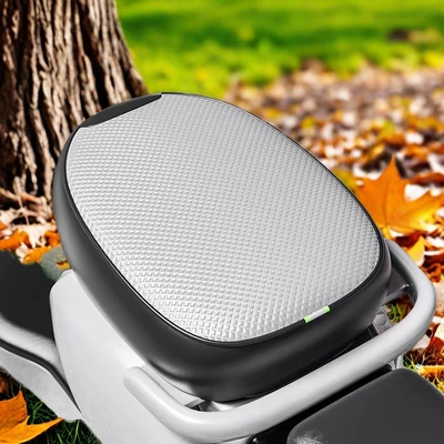 New National Standard Electric Vehicle Seat Cover Shenyuan A7A8, Universal for All Seasons, Sun Protection, Heat Insulation, Waterproof, Shenyuan Yadi Leather Cover (Electric car cushion) - new-national-standard-silver-square-diamond-front-seat-cover