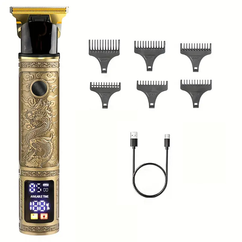 電気バリカン、ヘッドシェービングとヘアカット用の特別な電気バリカン、ハゲ頭彫刻、クロスボーダーT9デジタルディスプレイ充電|undefined