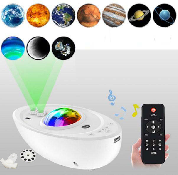 리모콘 블루투스 모델 + 수면에 도움이 되는 8가지 백색소음 + 성운 + 오로라 + 은하수