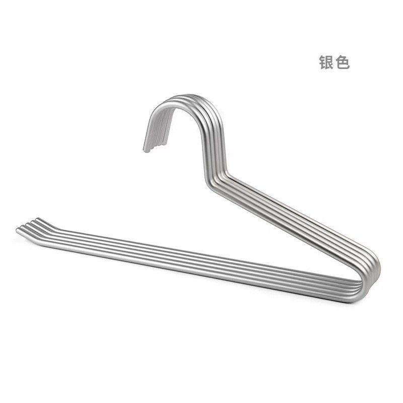 Percha de aluminio no impresa pantalones de secado de metal pantalones de rack clip percha de aleación de aluminio sin costura ropa gruesa antideslizante soporte ventas directas de fábrica