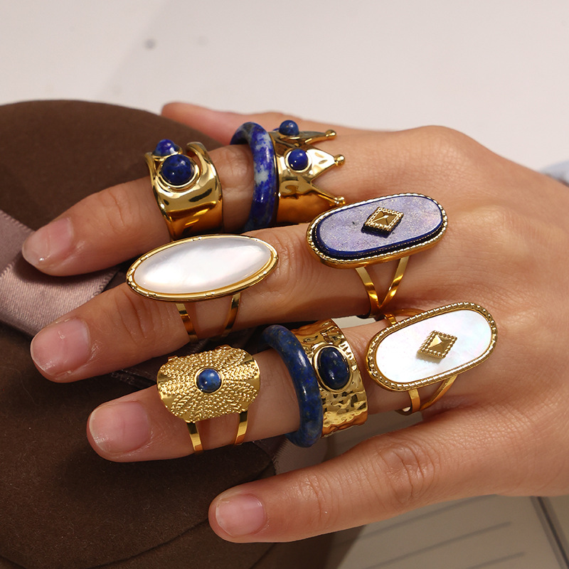 7g Weight PVD Coated Gold Plating Process PVD Coated Real Gold Plated Heart Shape 304 Stainless Steel Vacation Classic Style Waterproof Non Tarnish Open Rings