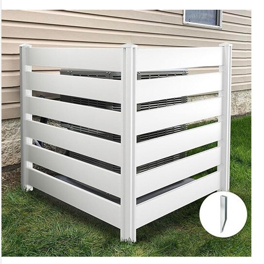American-Style Semi-Privacy Fence Panel, Commonly Used European-Style Courtyard Trash Can, Air Conditioner Enclosure, Pvc Outdoor Semi-Enclosed Guardrail