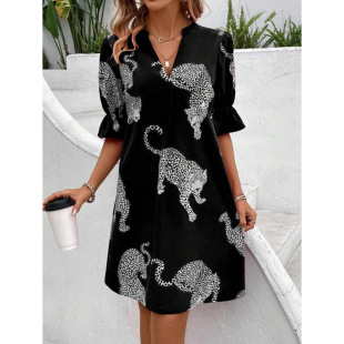 D 76729 Printed long robe ӡ���L��˯�ۿ羳���uͨ��