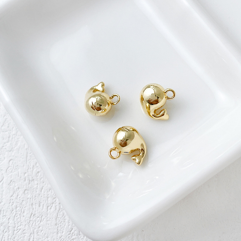 4g Weight Pendant Jewelry Making Type 18K Gold Plated Plating Material DIY Jewelry Accessories Classification 1 Piece Quantity Copper Material Starfish, Dolphin Pattern Plating Design Retro, Marine Style Style 1 Piece Copper 18K Gold Plated Starfish Dolphin Pendant 14