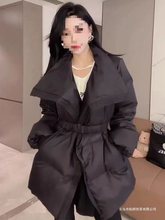 设计感小众大翻领羽绒服女冬季2025新款保暖修身收腰羽绒服外套女