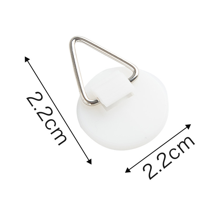 厂家直销塑料挂钩带背胶三角铁钩方形圆形盘子粘贴钩挂盘钩