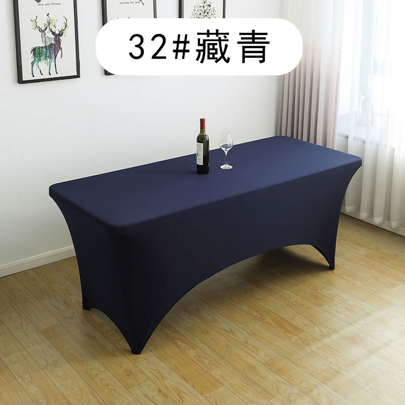 Cubierta de mesa elástica americana 4FT6FT para actividades de boda al aire libre Cubierta de mesa de cóctel de comercio exterior blanca y negra elástica rectangular