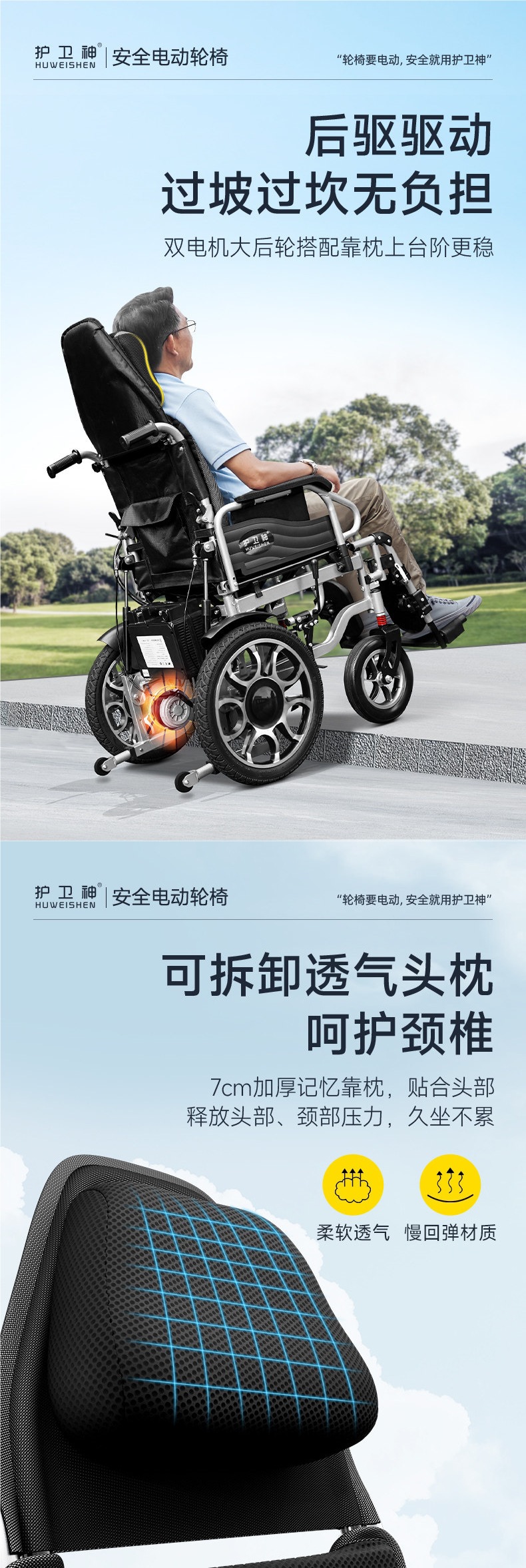 Guardian God's New Electric Wheelchair, Foldable, Lightweight, Intelligent, Fully Automatic, Special for Disabled People and the Elderly, Rural Mobility Vehicle