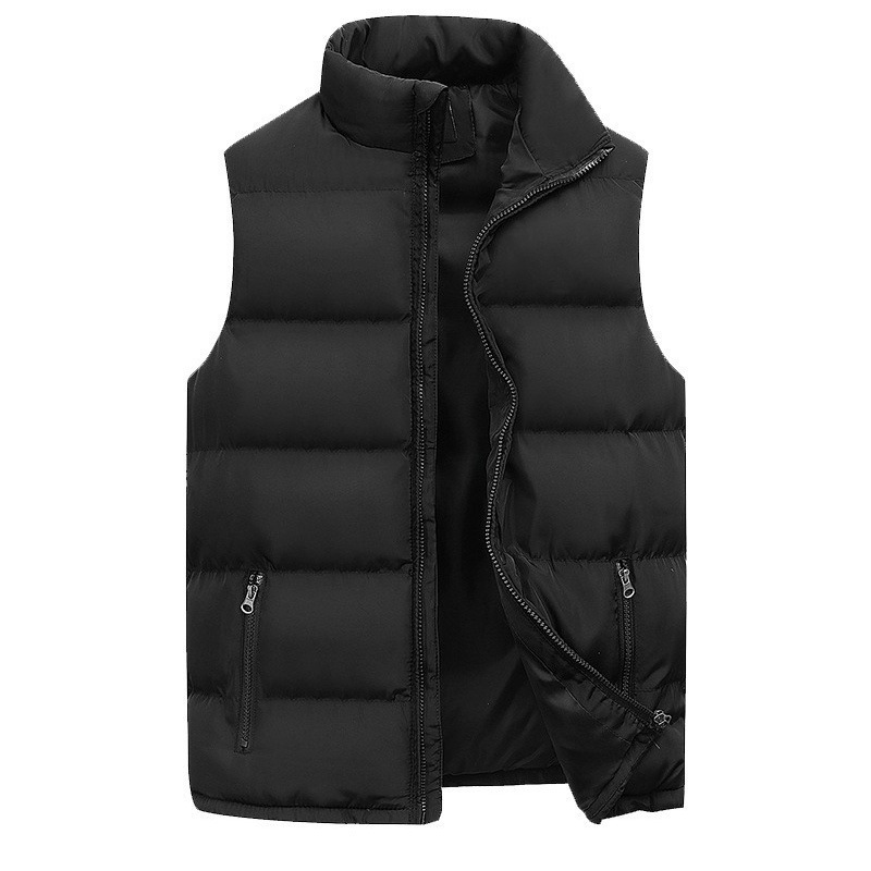 thumbnail image 3 of Chaleco de chaqueta acolchada de algodón para hombre, chaqueta acolchada de algodón cálida e informal para hombre, chaleco de algodón, chaleco sin mangas, 3 of 6