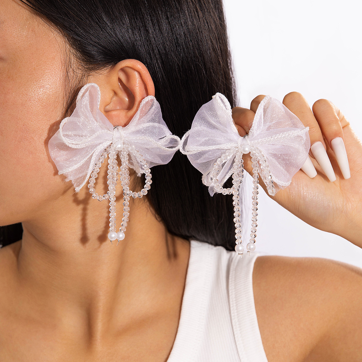 Amazon Cross-Border Fresh and Sweet Bow Earrings Valentine's Day New Cute Strawberry Pendant Earrings for Women