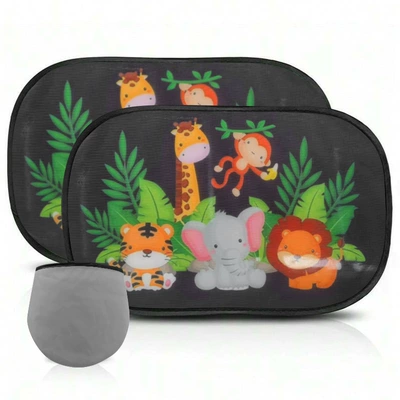 Sun shade: Film Sunshade Curtain Side Shield - 11-grass-animal-sunshade