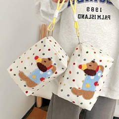 波点ソーセージ犬化粧バッグ女性大容量携帯高級スキンケア品収納バッグ携帯旅行洗面バッグ