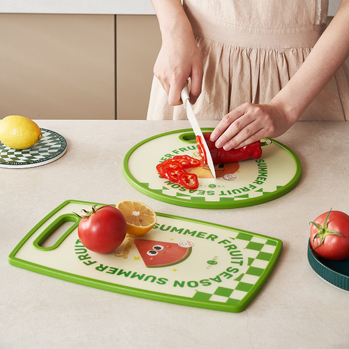 Creative children's food supplement fruit cutting board food-grade plastic chopping board kitchen double-sided chopping board chopping board
