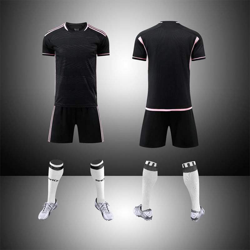 Traje de uniforme de fútbol de club transfronterizo al por mayor de velocidad, camiseta retro para adultos para niños, traje de entrenamiento de comercio exterior de manga corta, verano