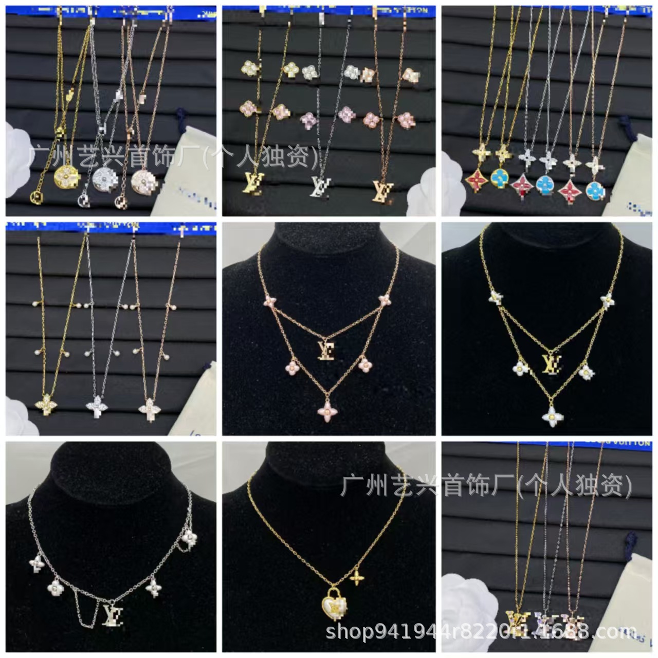 跨境欧美2025新款对版带标驴家v字母项链高版本精工实拍工厂批发