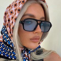 XX Dual-Frame Square Sunglasses 2022 New Model Stylish Ocean-Style Instagram Influencer Sunglasses Sunshade Trendy
