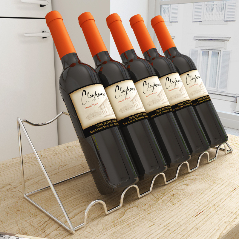 Wine Rack oblique wine display bracket wine cabinet bar wine bottle decoration light luxury iron storage rack household