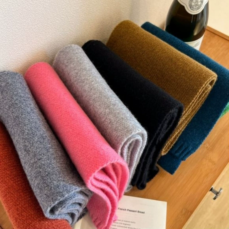 Winter keep warm knitted universal scarf, Korean style