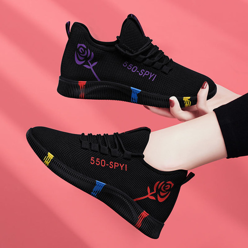 Dropshipping for spring and autumn new women's shoes, Korean style casual shoes, breathable old Beijing cloth shoes, low-top sports shoes, women's single shoes