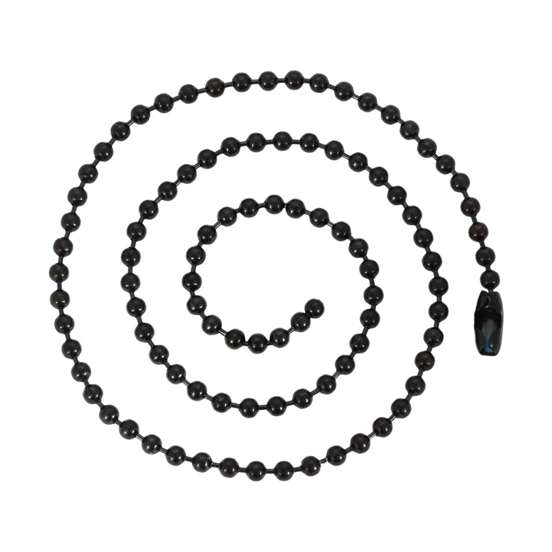 Xuping pistola de acero inoxidable cadena de esferas negras estilo simple sin género personalidad collar collar collar al por mayor mujeres