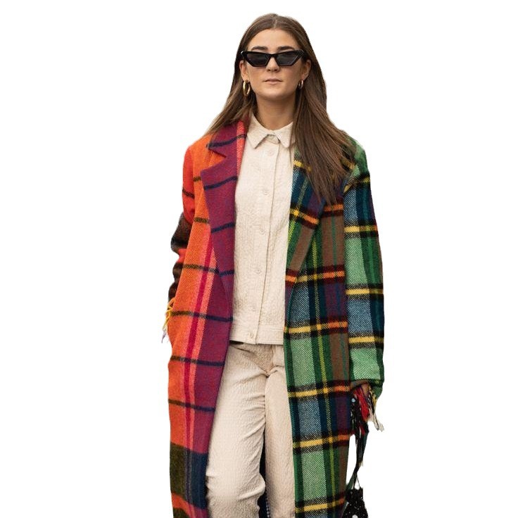 Abrigo con Capucha y Estampado para Mujer, Poliéster, Corte Holgado, para Uso Diario image 6