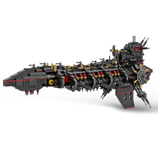 MOC-161010 Линкор с кронштейном Миниатюрная военная игра 2346 Игрушка из строительных блоков из частиц