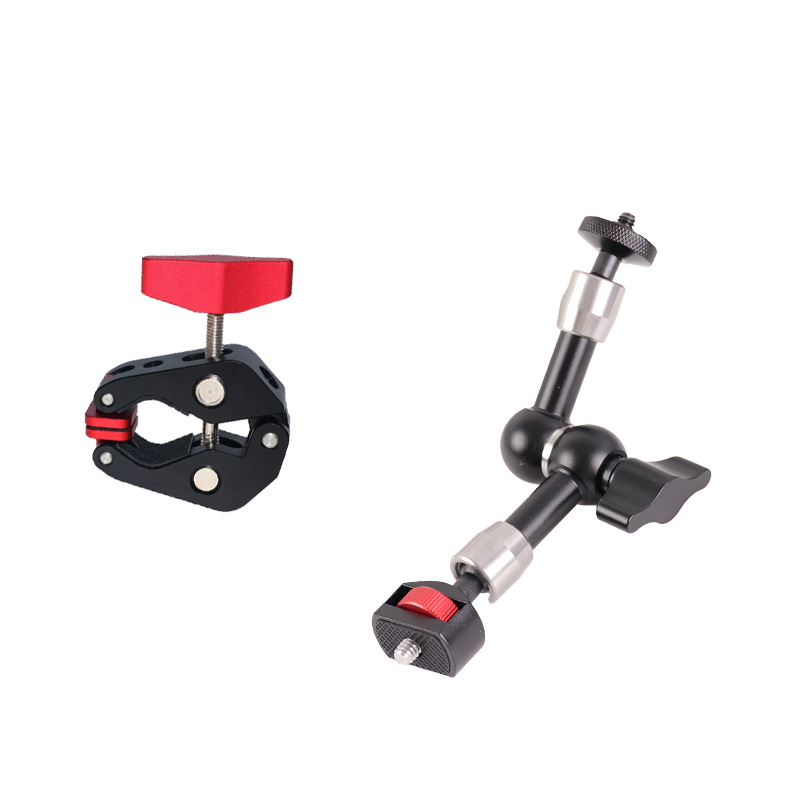 En stock zapato caliente cabeza de bola Monitor universal PTZ soporte voladizo 7 pulgadas de acero inoxidable mano extraña 11 pulgadas brazo mágico image 17