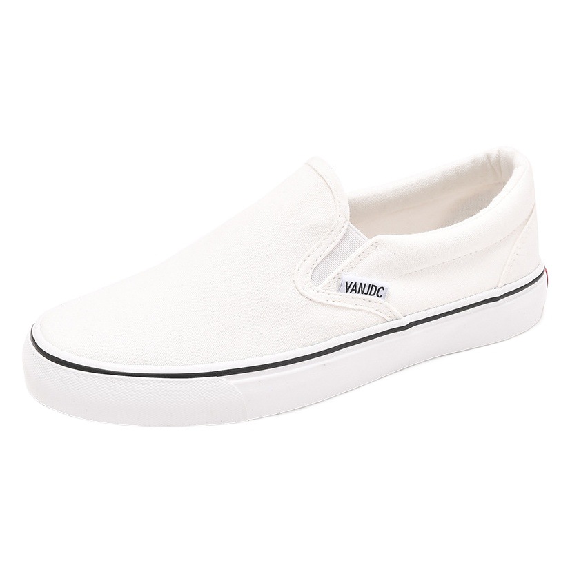 Canvas Shoes for Women 2026 Autumn Slip-On Lazy Shoes Korean Style Student White Shoes Ins Street Style Casual Sneakers