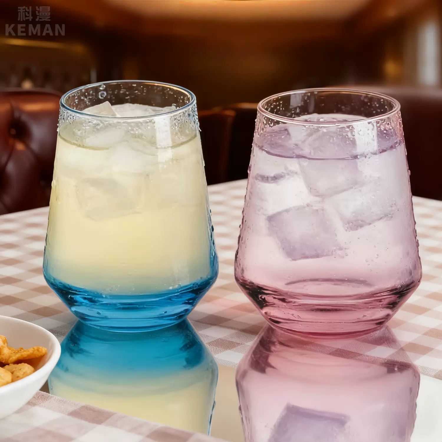 新款玻璃水杯彩色玻璃杯原色料杯漱口杯茶杯饮料杯多功能啤酒杯