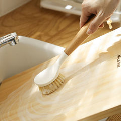 Beech wood long-handled pot brush household pot brush kitchen non-stick pot decontamination cleaning cooking pot brush cleaning tool