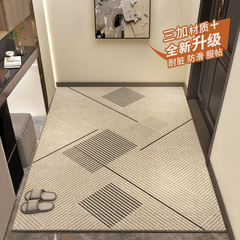 クリーム風入戸水晶絨毛ドアマット高級感家庭用玄関マット