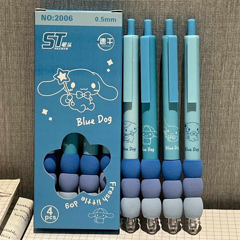 Cute bolígrafo esponja ins viento alto valor de la cara estudiante bolígrafo de corazón de la niña bolígrafo esponja empalme bolígrafo de carbono negro