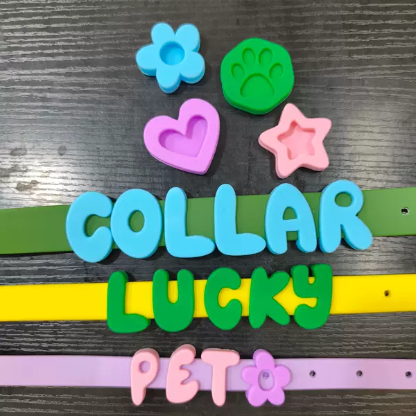 Silicone Letters Silicone Dog Pendant Personalized Name Collar English Letter Leash Letter Decoration