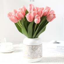 高端ins风手感保湿郁金香仿真花家居客厅桌面摆件装饰品假花盆景