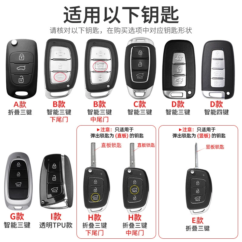 Подходит для ключа автомобиля Beijing Hyundai Langxian Tuorina IX25 Yuemou IX35 Tousheng, чехол для брелка