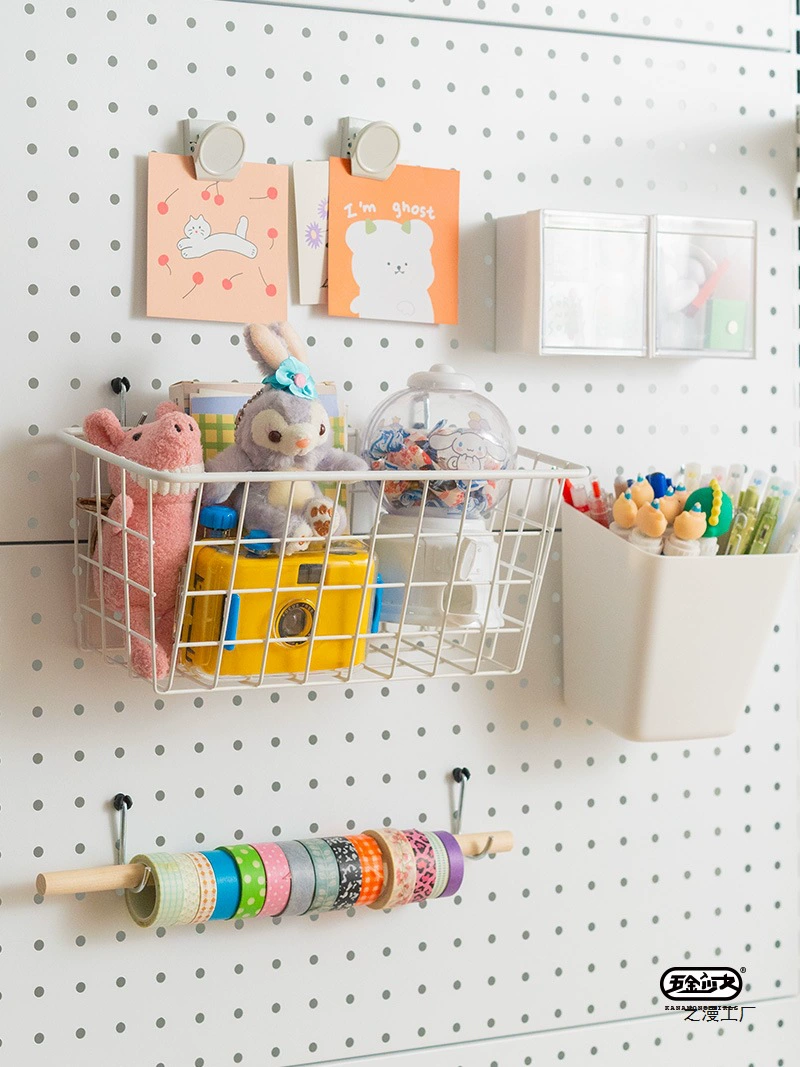 Аксессуары для перфорированной доски Hardware Girl, игровая перегородка, настенная полка для гардероба, набор магнитных металлических крючков