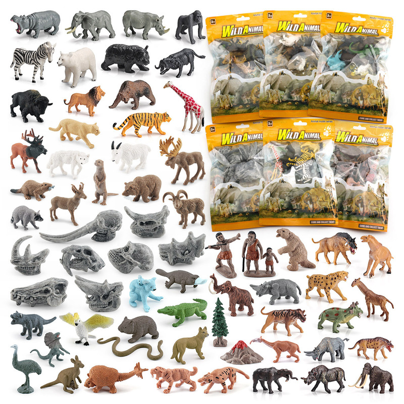 Cross-border Simulation Prehistoric Biology Primate Mammal Skull Model Desktop Ornaments Color Bag Toy