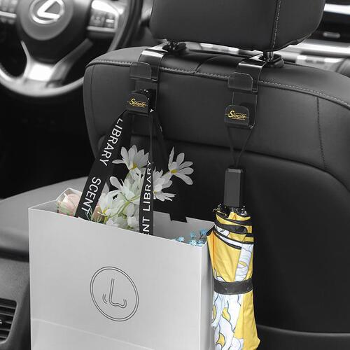 Car double hook multi-functional car rear seat back seat rear seat hook storage hook can hang mobile phone and tablet