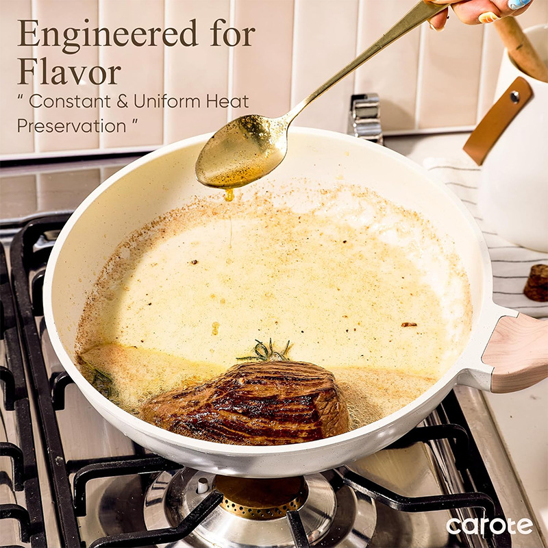 Juego completo de ollas y utensilios de granito transfronterizo, suministros de cocina, olla antiadherente de piedra médica, olla de cocina