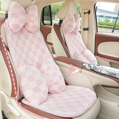 New product car seat cushion simple advanced sense car warm non-slip seat cover winter plush decorative car seat cushion