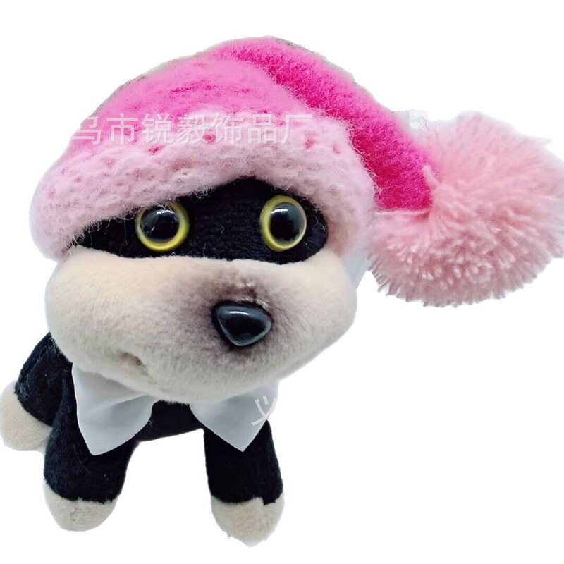 約15×8cm 人形帽子 ニット耳帽子 蜂犬人形 着せ替え服アクセサリー|undefined