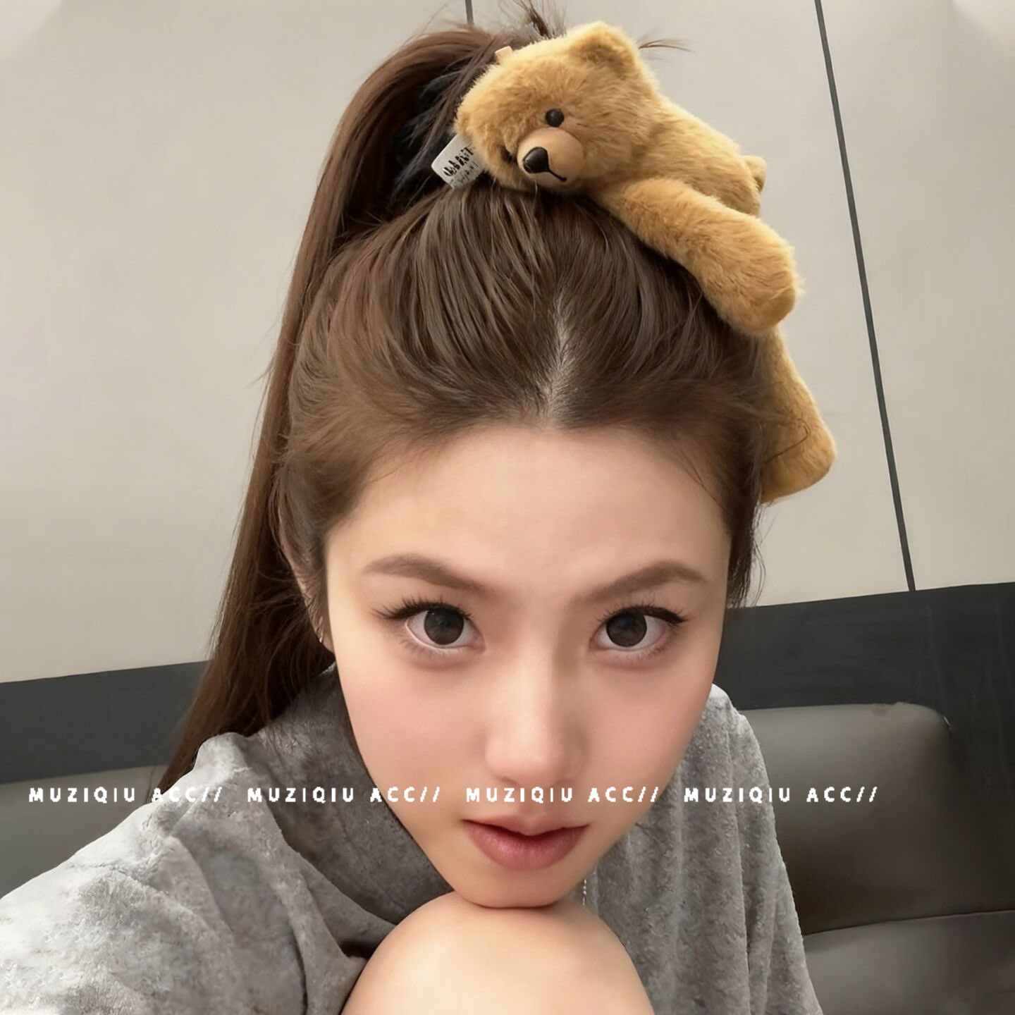 Teddy Bear Hairpin Cute Cartoon Hairpin Hair Accessories High-End Temperament Fashion Elegant Easiest for Match Hairpin