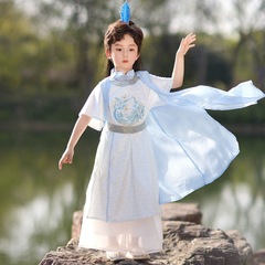 男児漢服2025新作古風男児時代子供演出国風唐装演出服春夏半袖