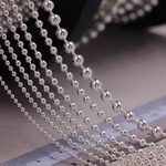 S925银半成品圆珠链 佛珠项链手链链子银饰配件链厂家批发