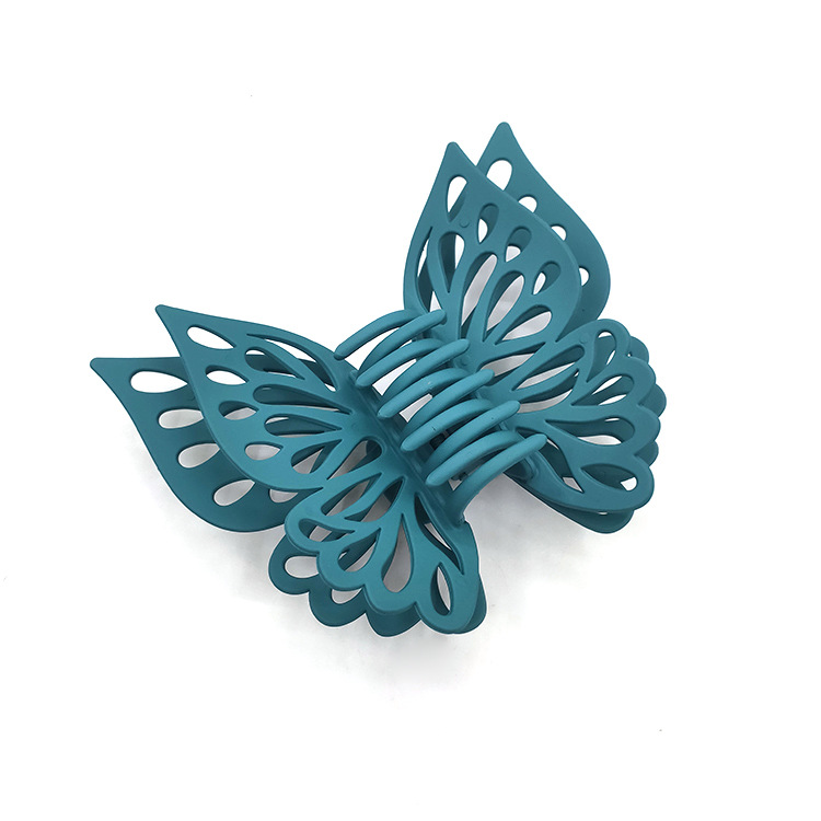 Clip de mariposa grande de doble capa esmerilado y hueco para Amazon - Pinza para el cabello, accesorio para el cabello, pinza de garra/de tiburón de moda en línea - Producto transfronterizo